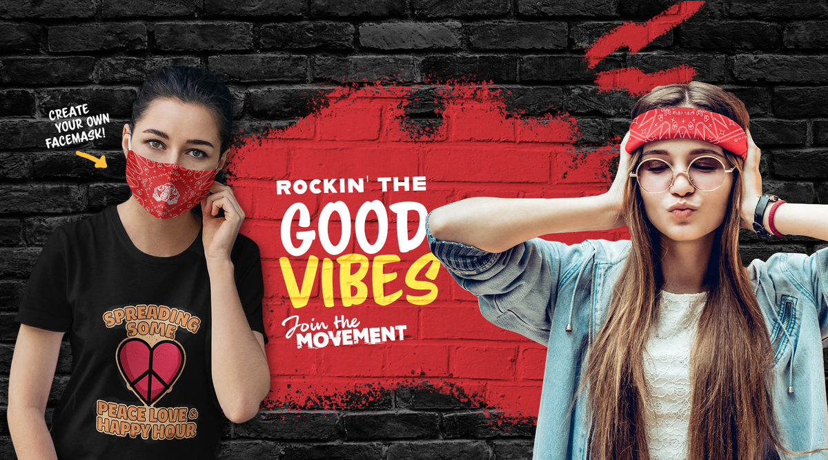 BANDANAS Peace Love and Happy Hour