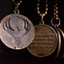 Reverse side of pendant with eagle shape in relief detailing high level of craftsmanship