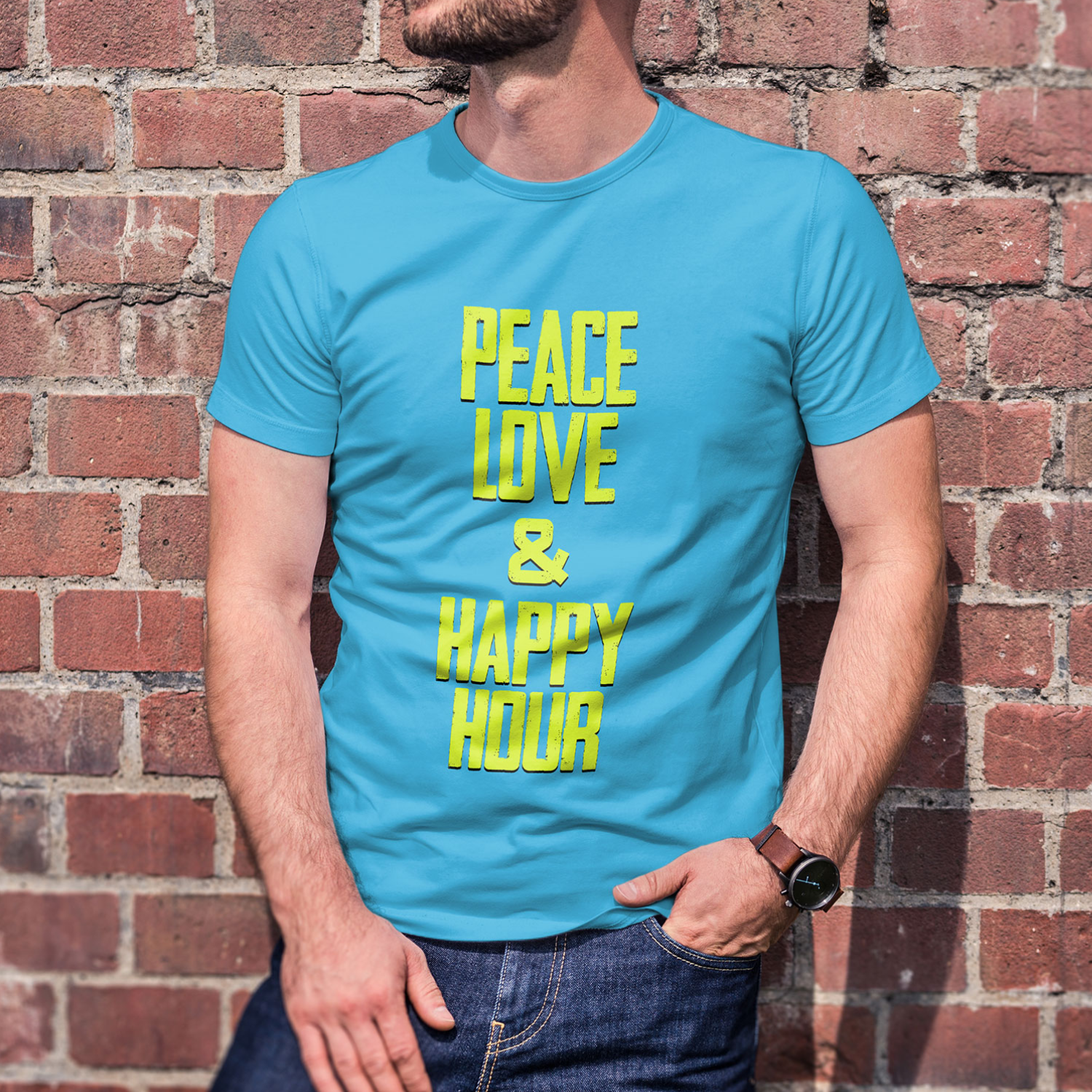 Good Happy Hour Vibes – T-Shirt and Peace Love
